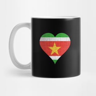 Surinamese Jigsaw Puzzle Heart Design - Gift for Surinamese With Suriname Roots Mug